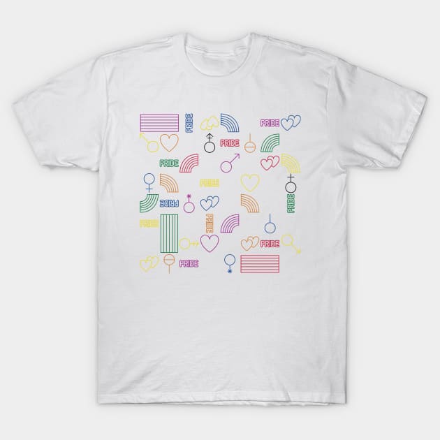 PRIDE PATTERN LGBT COMMUNITY T-Shirt by revolutionlove